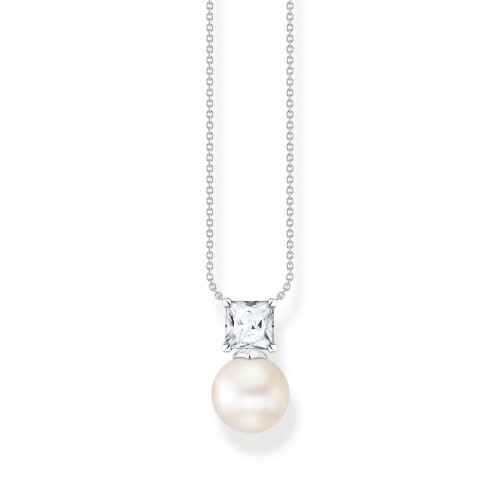 Buy Thomas Sabo Charm Necklace with White Pearls and Chain Links Silver  from the Laura Ashley online shop